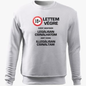 18 éves születésnapi belebújós pulóver