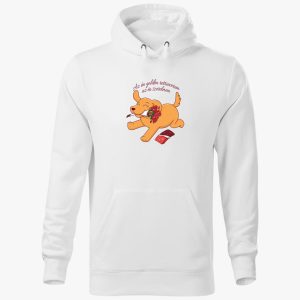 Szerelmes retriever kapucnis pulóver
