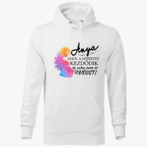 Anya, ahol a szeretet kezdődik kapucnis pulóver