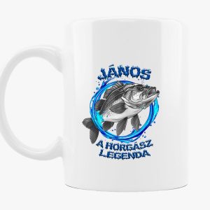 Horgász legenda bögre - választható névvel