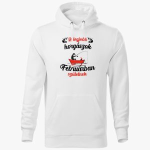 Legjobb horgászok kapucnis pulóver - választható hónappal