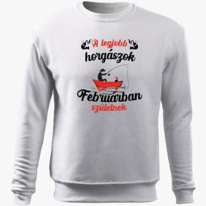Legjobb horgászok belebújós pulóver - választható hónappal