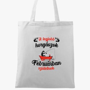 Legjobb horgászok vászontáska - választható hónappal