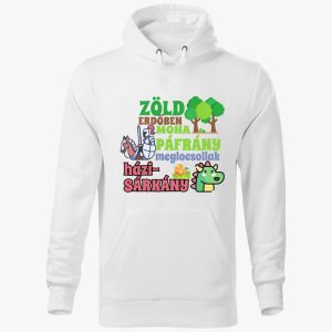 Zöld erdőben moha... locsolkodós kapucnis pulóver