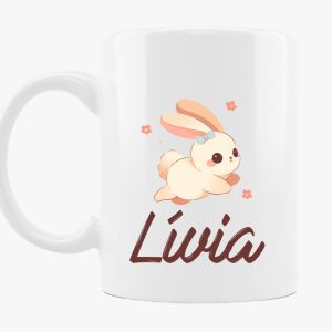 Cuki nyuszis bögre - választható névvel