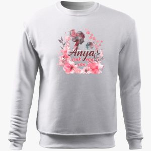 Anya csak egy van virágos belebújós pulóver