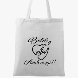 Boldog apák napját szíves vászontáska