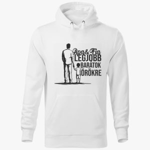Apa & Fia legjobb barátok kapucnis pulóver