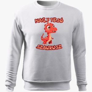 Nagy tesó szaurusz belebújós pulóver