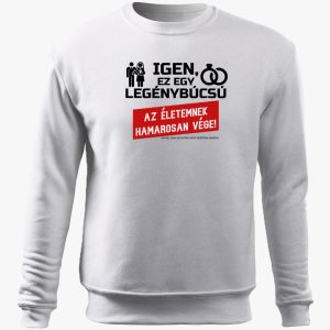 Az életemnek hamarosan vége! belebújós pulóver