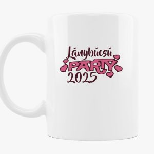 Lánybúcsú party szíves bögre