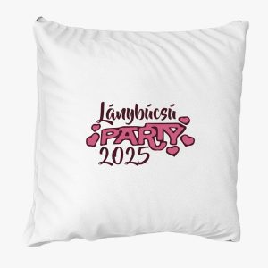 Lánybúcsú party szíves párna