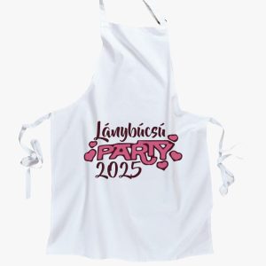 Lánybúcsú party szíves kötény