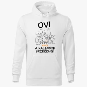 Ovi, ahol a kalandok kezdődnek kapucnis pulóver