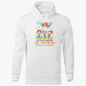 Az első napom az oviban kapucnis pulóver