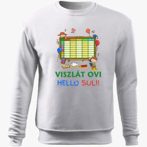 Viszlát ovi, hello suli belebújós pulóver