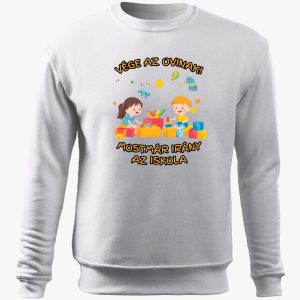 Vége az ovinak belebújós pulóver