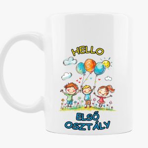 Hello első osztály bögre