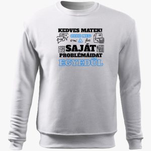 Kedves matek belebújós pulóver