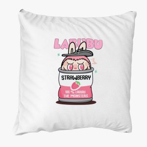 Strawberry labubu párna