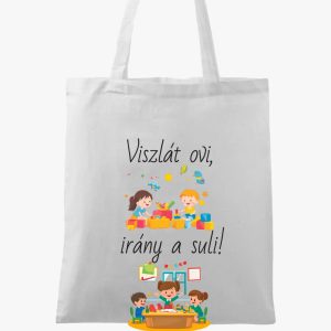 Viszlát ovi, irány a suli vászontáska