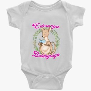 Édesanya boldogsága kenguru lányos body