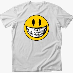 Koponyás smiley póló