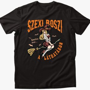 Szexi boszi póló Pinup stílusban