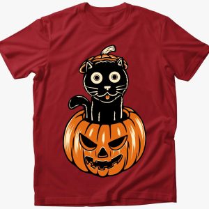 Halloween-i fekete cica póló