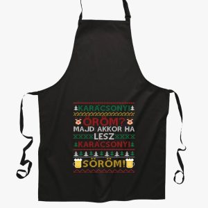 Söröm az öröm karácsonyi kötény