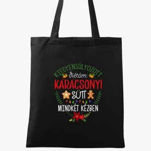 Karácsonyi diétázós vászontáska
