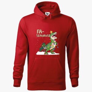 Fa-szaurusz kapucnis pulóver