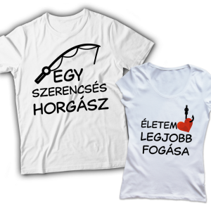 Egy szerencsés horgász páros póló