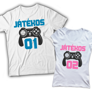 Játékos 01 gamer páros póló