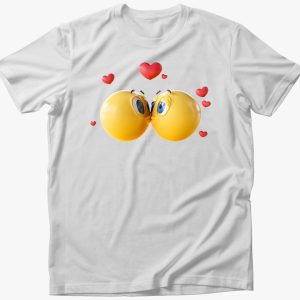 Csókos emojik póló