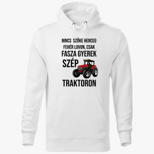 Traktoros faszagyerek kapucnis pulóver