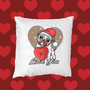 Cuki valentin napi kutyás párna